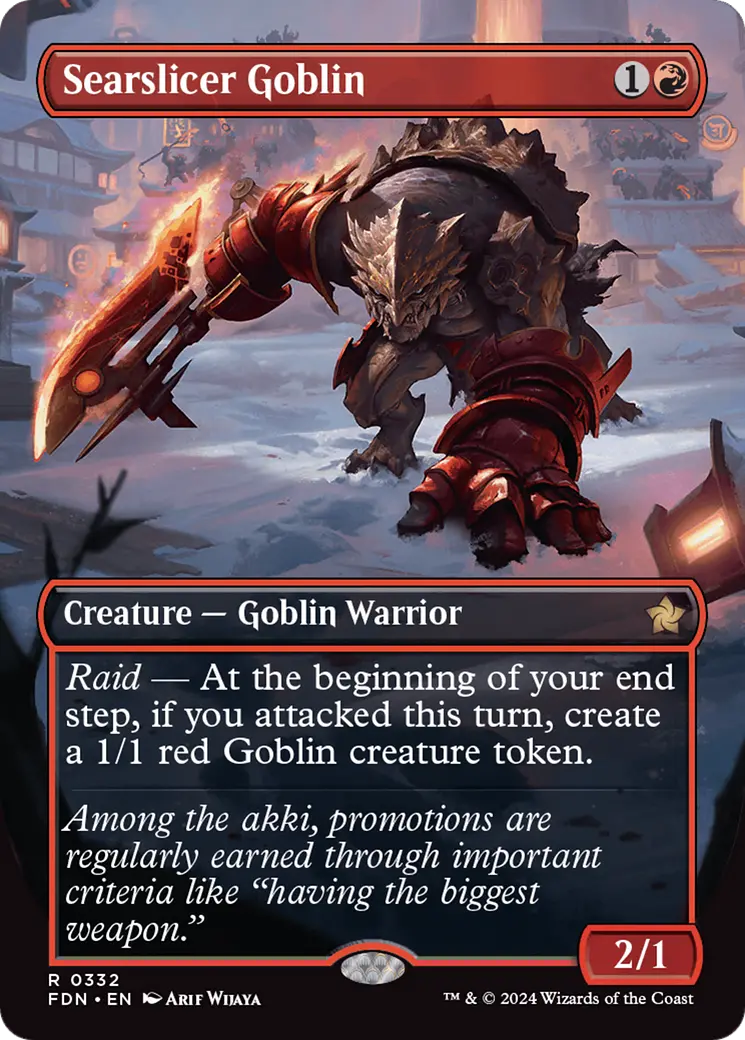 Searslicer Goblin (Borderless) [Foundations] 1