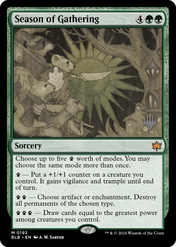 Season Of Gathering (Promo Pack) [Bloomburrow Promos] 1
