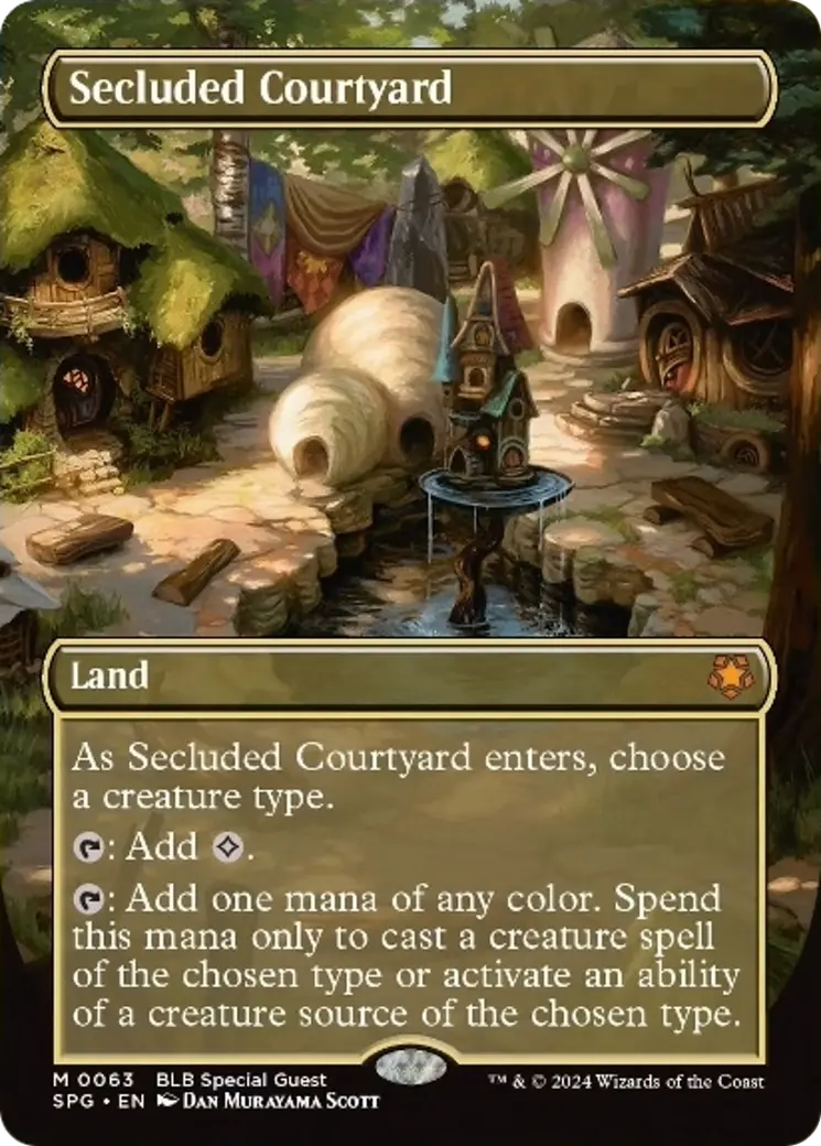 Secluded Courtyard (Borderless) [Bloomburrow Special Guests] 1