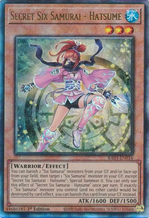 Secret Six Samurai - Hatsume (Utr) [Ra03-En016] Prismatic Ultimate Rare 1