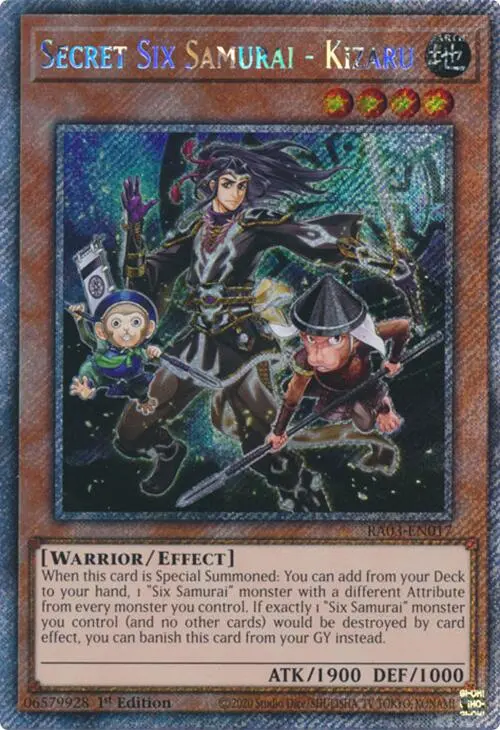 Secret Six Samurai - Kizaru (Platinum Secret Rare) [Ra03-En017] Platinum Secret Rare 1