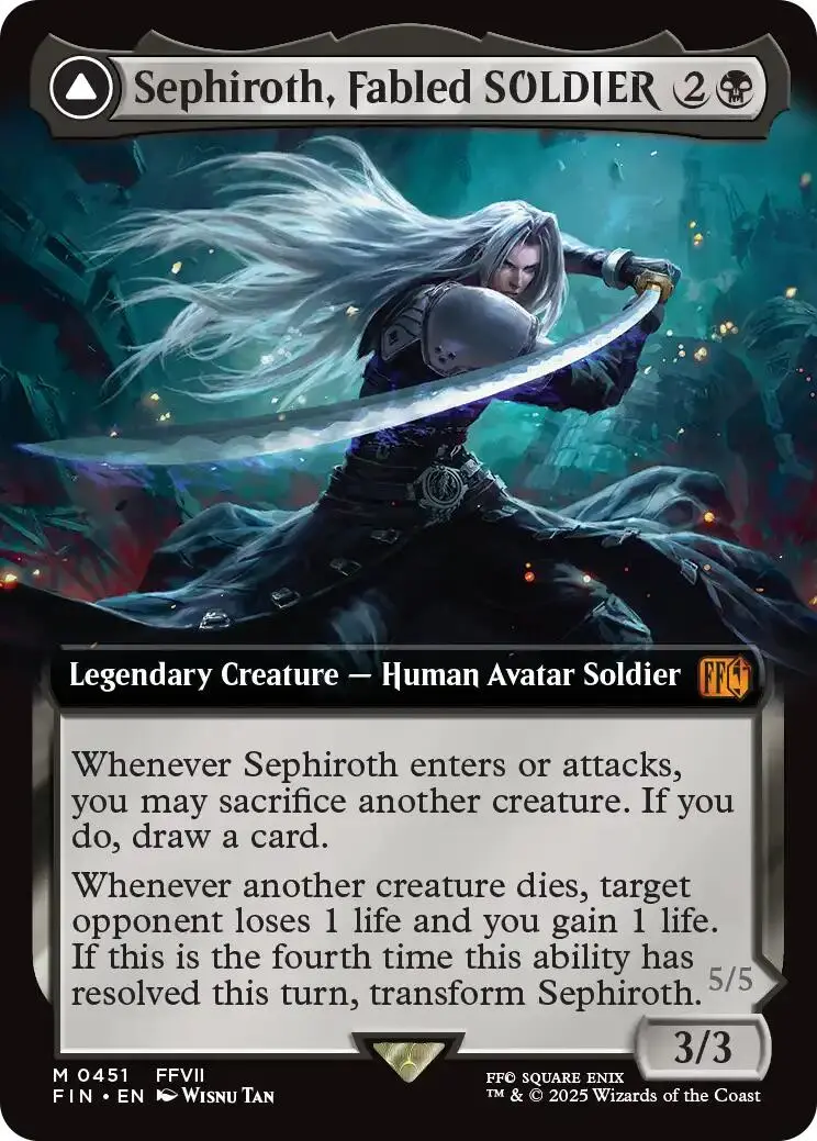 Sephiroth, Fabled Soldier // Sephiroth, One-Winged Angel (Extended Art) [Final Fantasy] 1