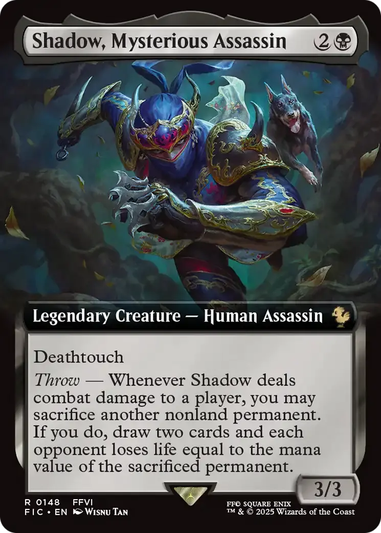 Shadow, Mysterious Assassin (Extended Art) [Final Fantasy Commander] 1
