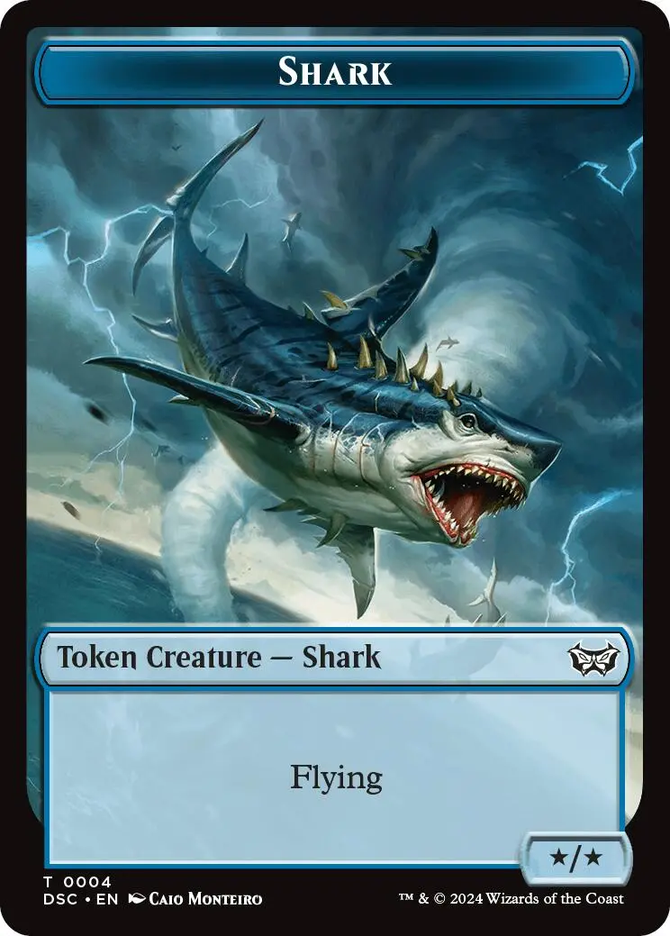 Shark // Copy Double-Sided Token [Duskmourn: House Of Horror Commander Tokens] 1