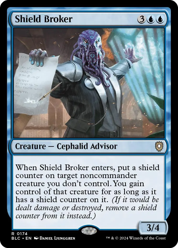Shield Broker [Bloomburrow Commander] 1