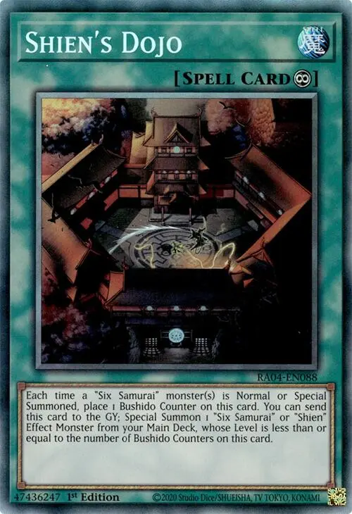 Shien's Dojo [Ra04-En088] Prismatic Collector's Rare 1