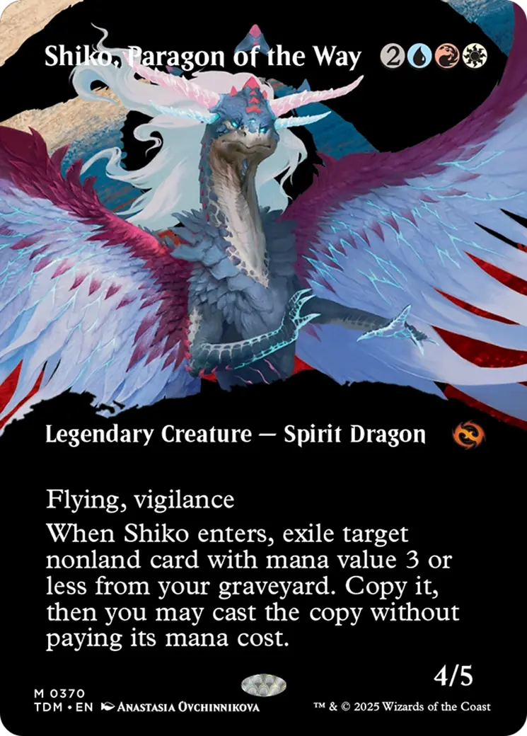 Shiko, Paragon Of The Way (Borderless) [Tarkir: Dragonstorm] 1
