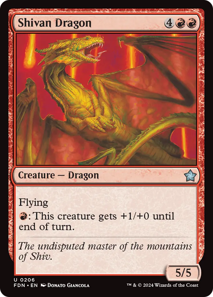 Shivan Dragon [Foundations] 1