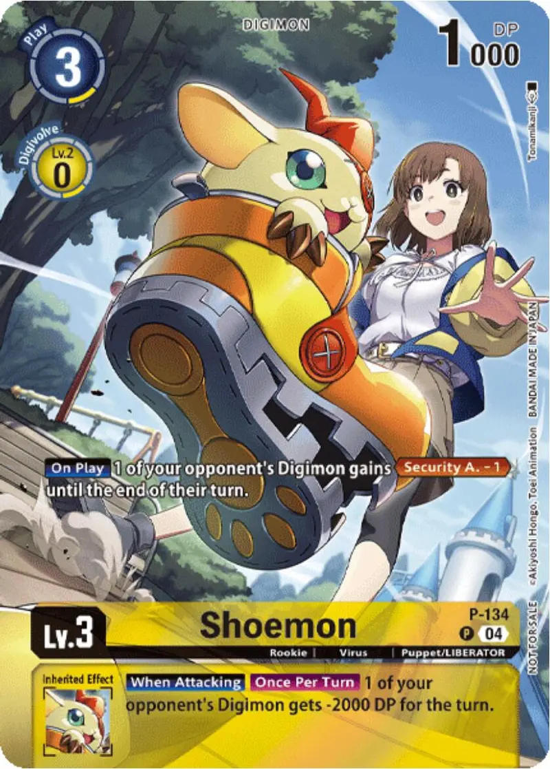 Shoemon [P-134] (Digimon Liberator Promotion) (Textured) [Promotional Cards] 1