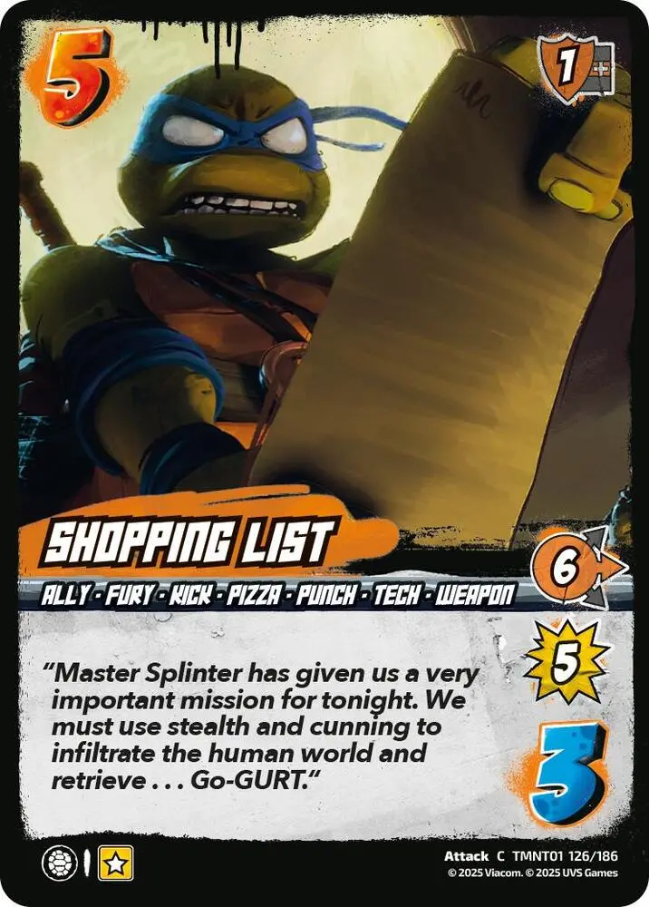 Shopping List - Teenage Mutant Ninja Turtles (Tmnt) 1