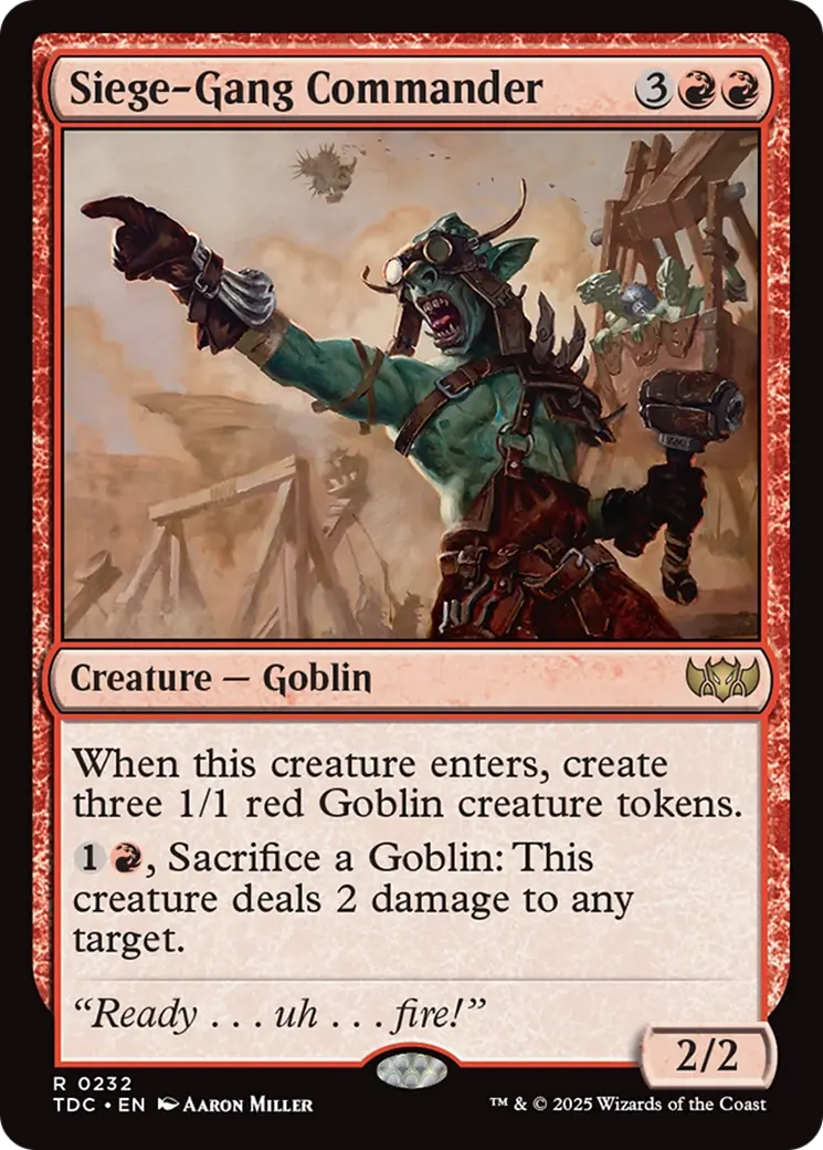 Siege-Gang Commander [Tarkir: Dragonstorm Commander] 1