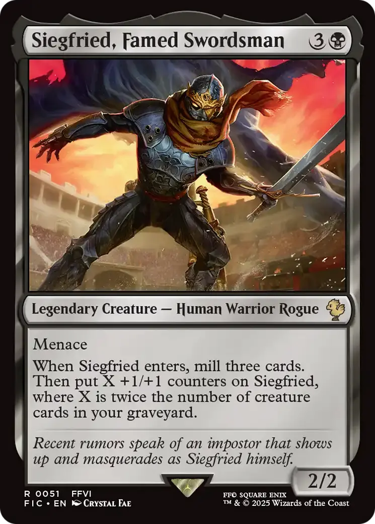 Siegfried, Famed Swordsman [Final Fantasy Commander] 1