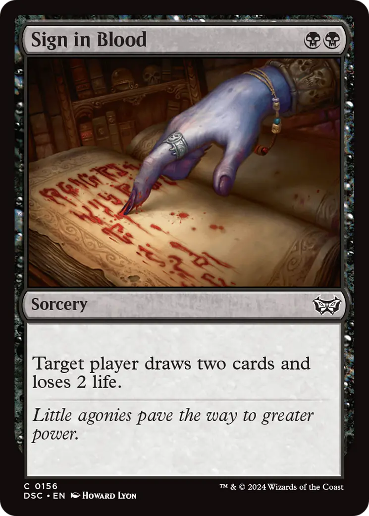 Sign In Blood [Duskmourn: House Of Horror Commander] 1
