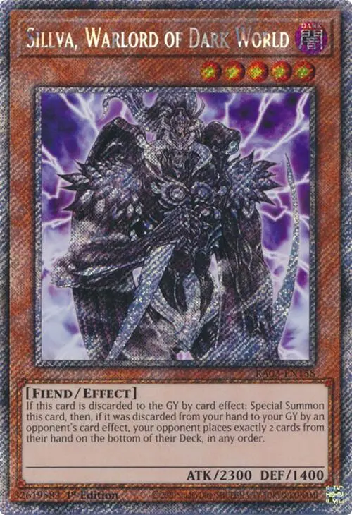 Sillva, Warlord Of Dark World (Platinum Secret Rare) [Ra03-En158] Platinum Secret Rare 1