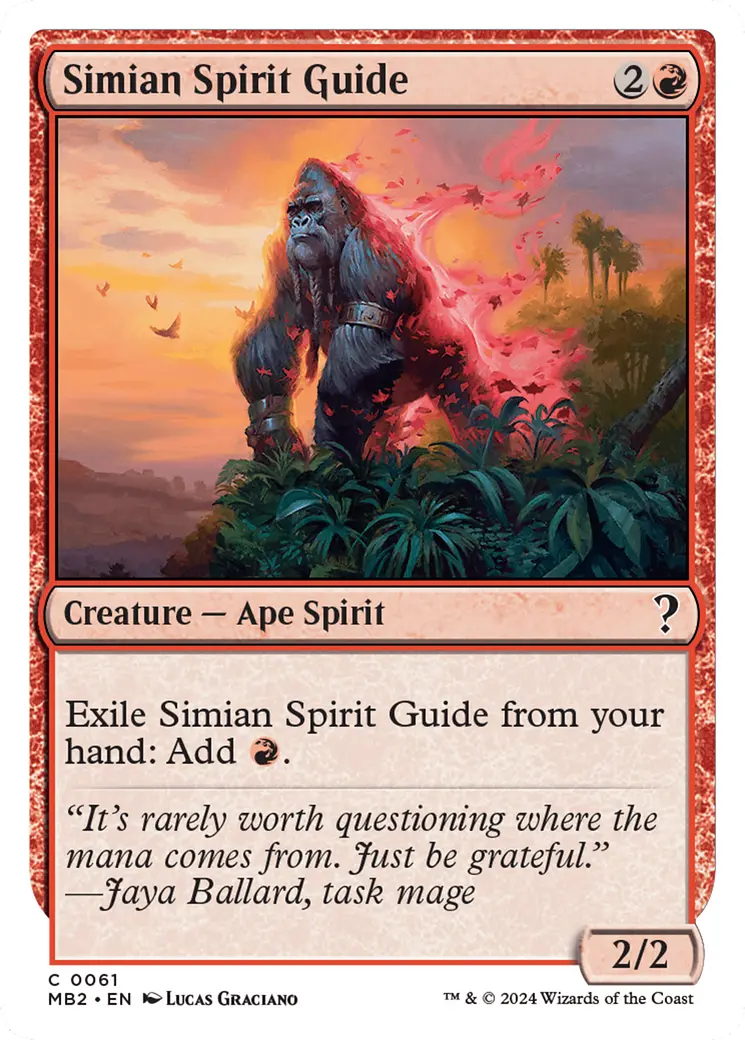 Simian Spirit Guide (White Border) [Mystery Booster 2] 1