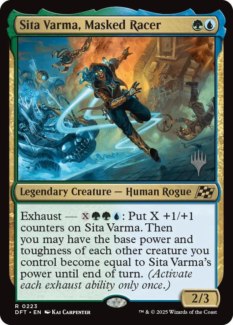 Sita Varma, Masked Racer (Promo Pack) [Aetherdrift Promos] 1