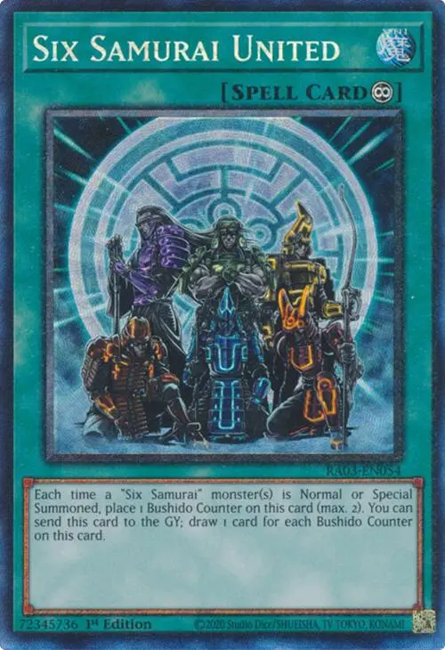 Six Samurai United (Cr) [Ra03-En054] Prismatic Collector's Rare 1