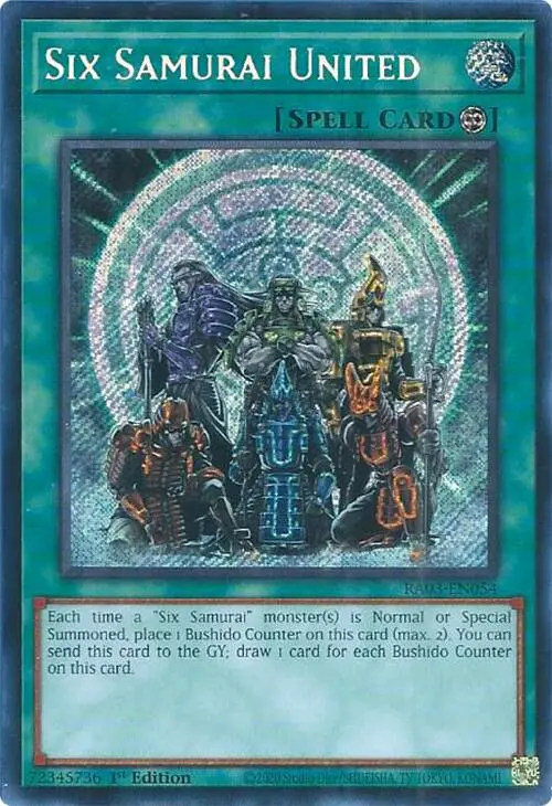 Six Samurai United (Secret Rare) [Ra03-En054] Secret Rare 1