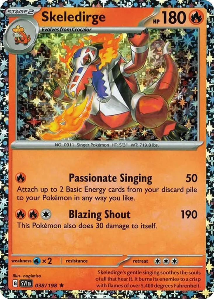 Skeledirge (038/198) (Sparkle Holo) [Miscellaneous Cards] 1