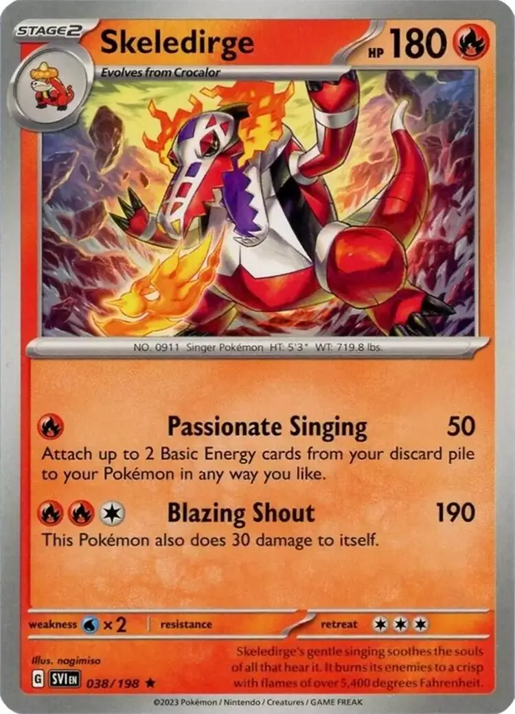 Skeledirge (038/198) (Theme Deck Exclusive) [Scarlet & Violet: Base Set] 1