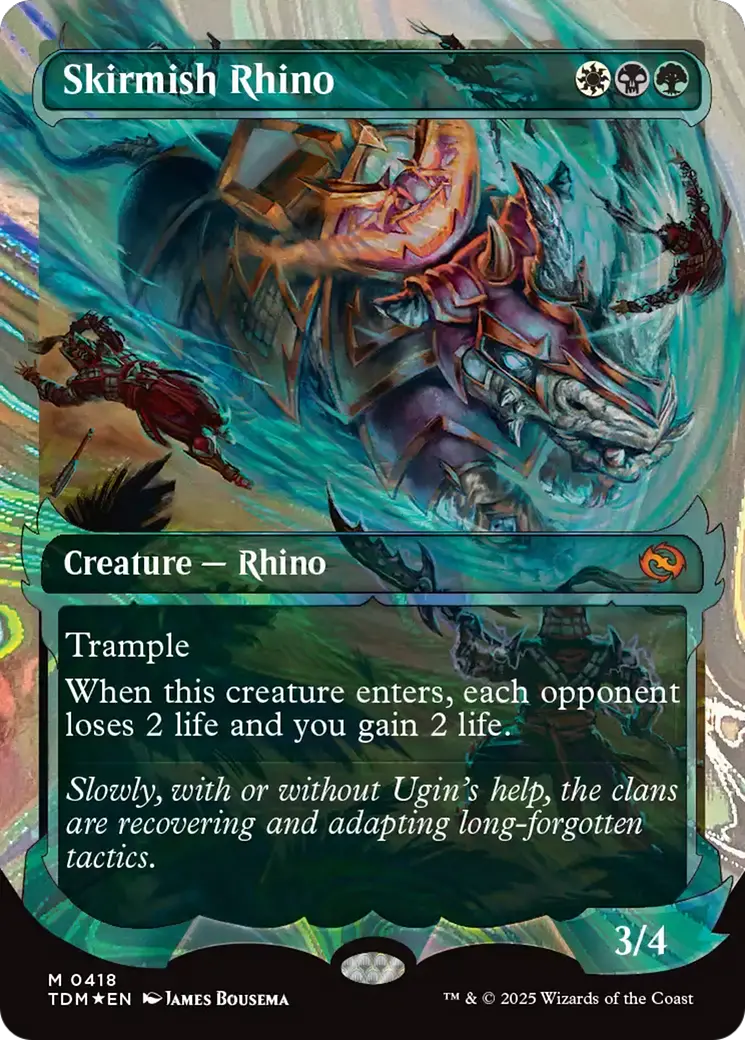 Skirmish Rhino (0418) (Showcase) (Halo Foil) [Tarkir: Dragonstorm] 1