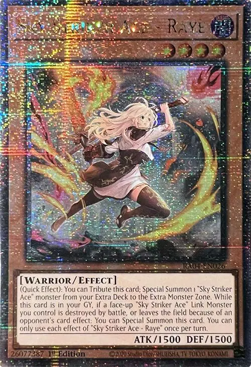Sky Striker Ace - Raye (New Art) [Ra04-En026] Quarter Century Secret Rare 1