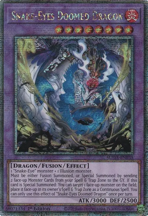 Snake-Eyes Doomed Dragon (Quarter Century Secret Rare) [Suda-En035] Quarter Century Secret Rare 1