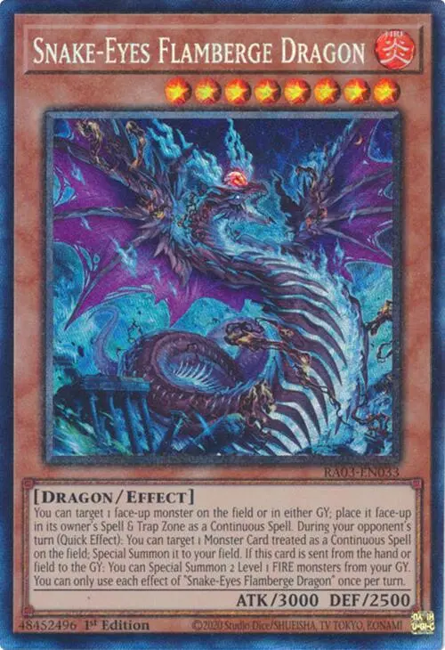 Snake-Eyes Flamberge Dragon (Cr) [Ra03-En033] Prismatic Collector's Rare 1