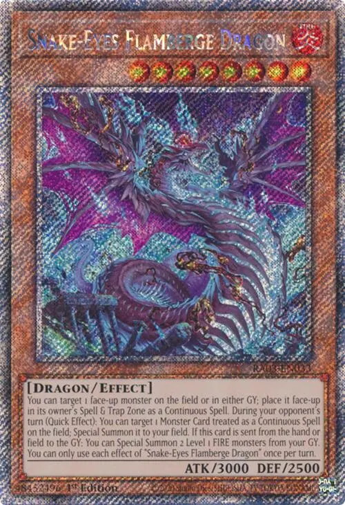 Snake-Eyes Flamberge Dragon (Platinum Secret Rare) [Ra03-En033] Platinum Secret Rare 1