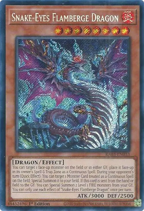 Snake-Eyes Flamberge Dragon (Secret Rare) [Ra03-En033] Secret Rare 1