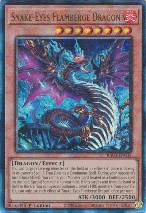Snake-Eyes Flamberge Dragon (Utr) [Ra03-En033] Prismatic Ultimate Rare 1