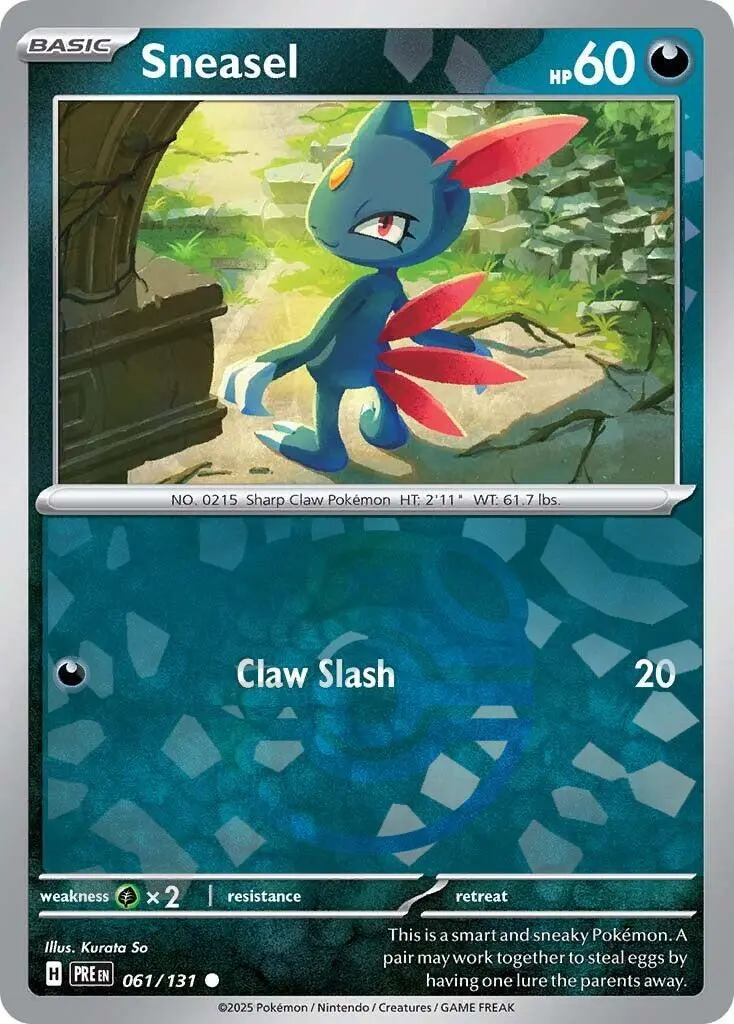 Sneasel (061/131) (Master Ball Pattern) [Scarlet & Violet: Prismatic Evolutions] 1