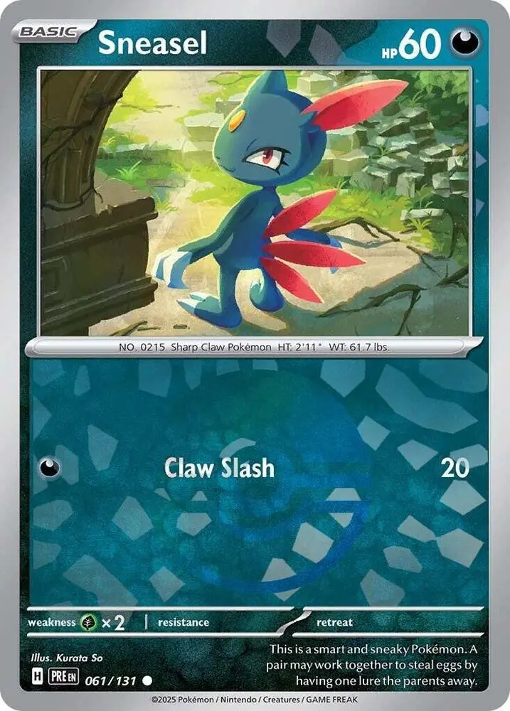 Sneasel (061/131) (Poke Ball Pattern) [Scarlet & Violet: Prismatic Evolutions] 1