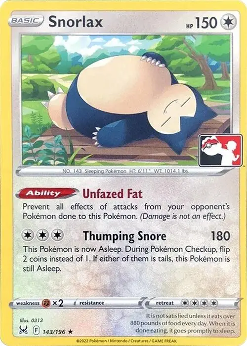 Snorlax (143/196) [Prize Pack Series Three] 1