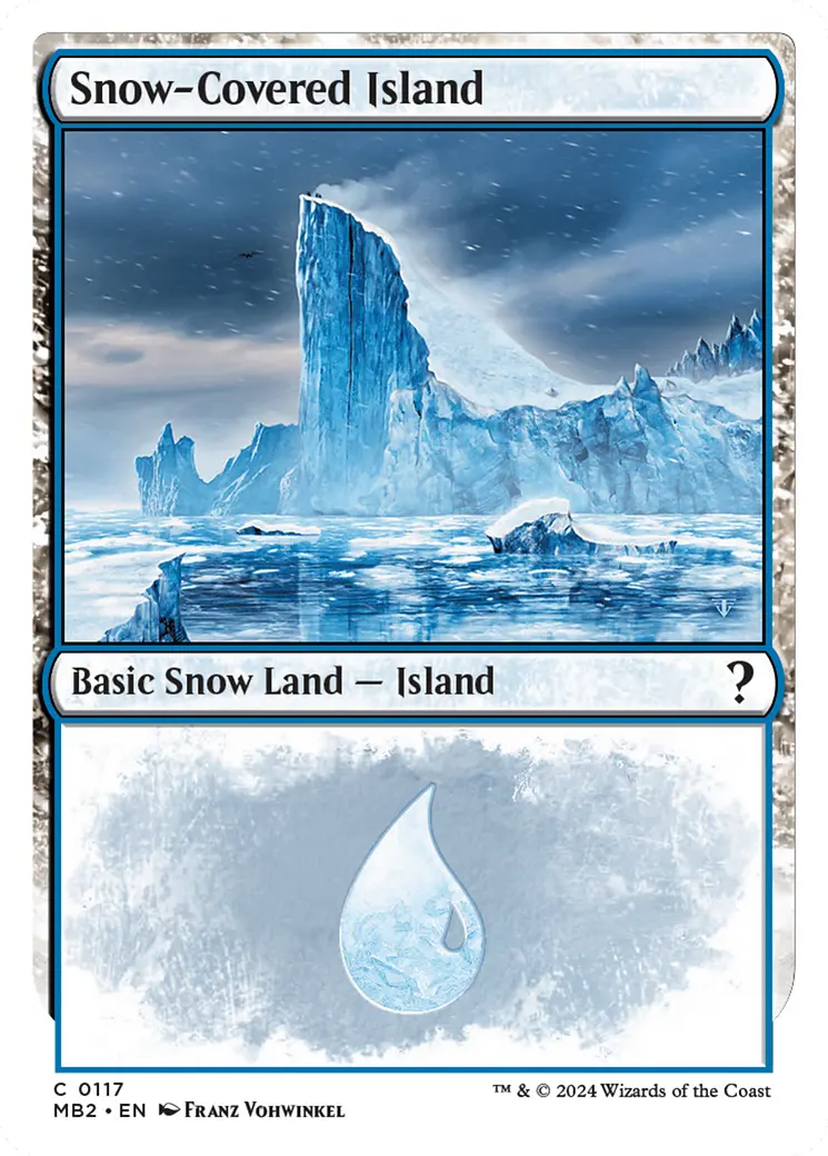 Snow-Covered Island (White Border) [Mystery Booster 2] 1