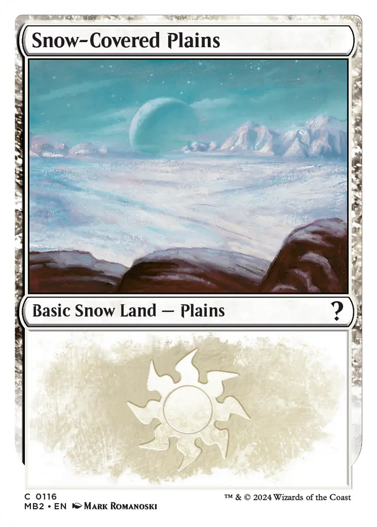 Snow-Covered Plains (White Border) [Mystery Booster 2] 1