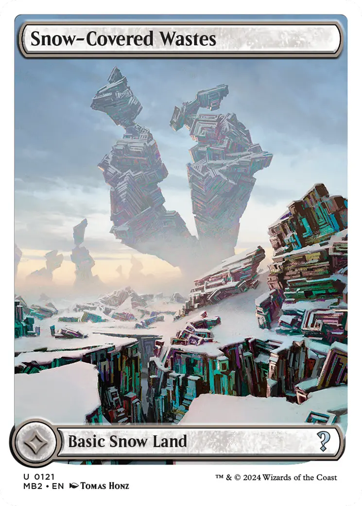 Snow-Covered Wastes (White Border) [Mystery Booster 2] 1
