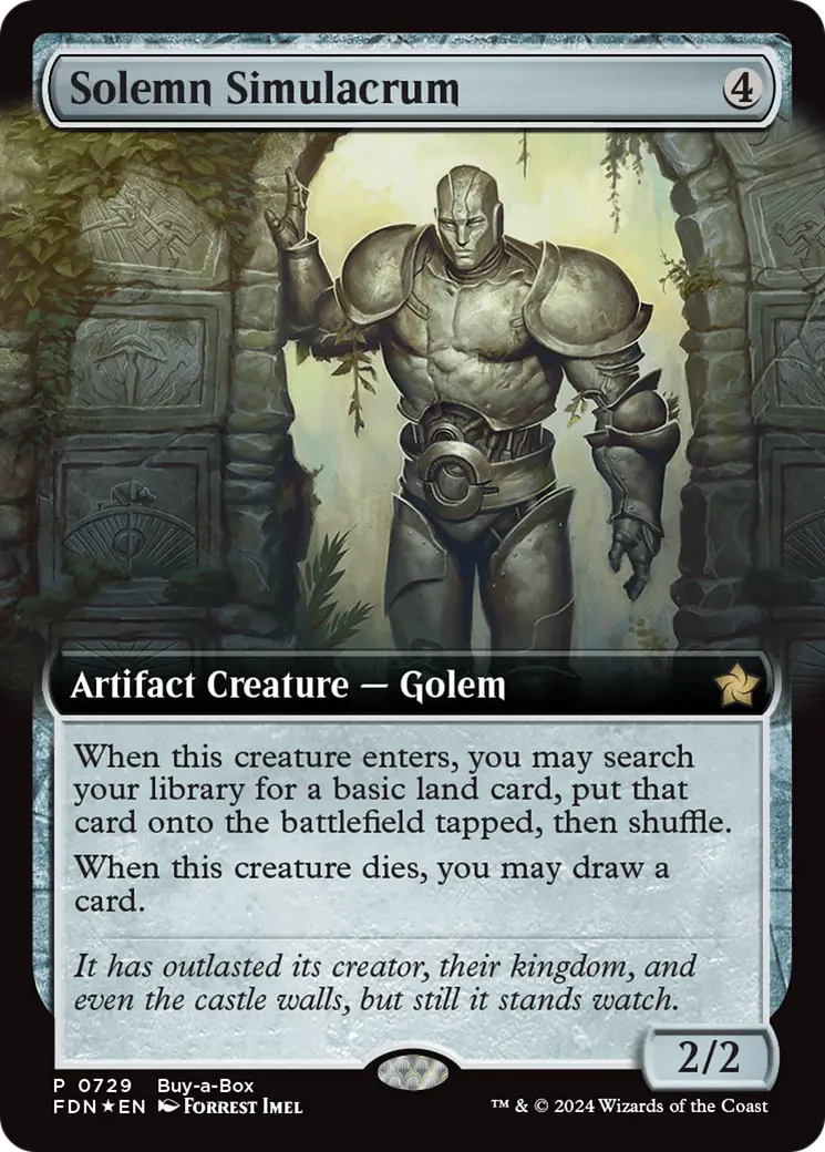 Solemn Simulacrum (Extended Art) (Buy-A-Box) [Foundations Promos] 1
