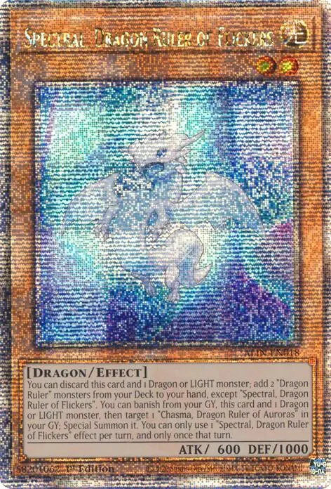 Spectral, Dragon Ruler Of Flickers [Alin-En018] Quarter Century Secret Rare 1