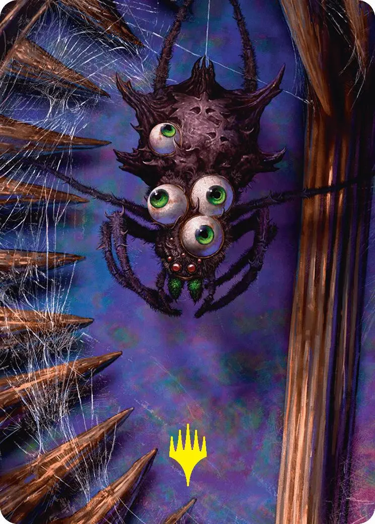 Spider Art Card (Gold-Stamped Planeswalker Symbol) [Duskmourn: House Of Horror Art Series] 1