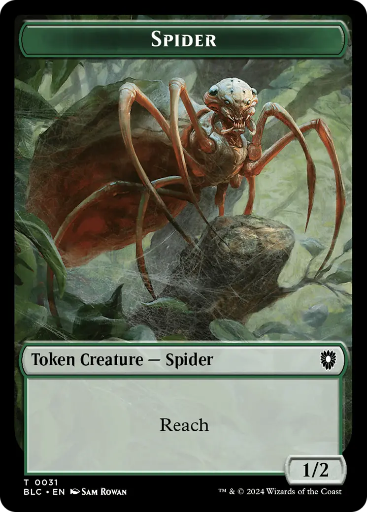 Spider // Blood Double-Sided Token [Bloomburrow Commander Tokens] 1