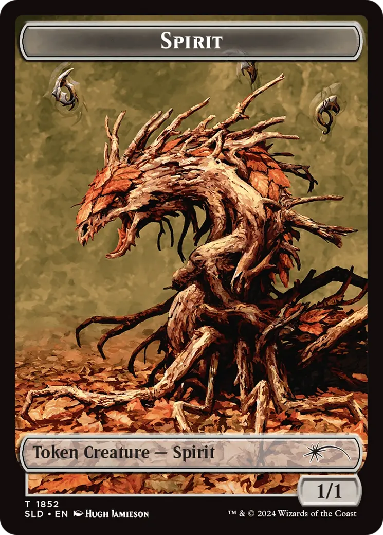 Spirit (Sld) // Clue (Cmm) Double-Sided Token [Secret Lair: From Cute To Brute Tokens] 1