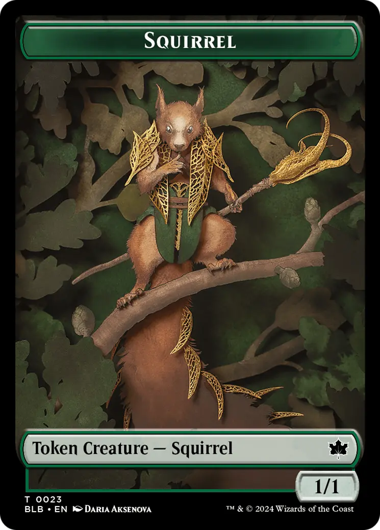 Squirrel // Food Double-Sided Token [Bloomburrow Tokens] 1