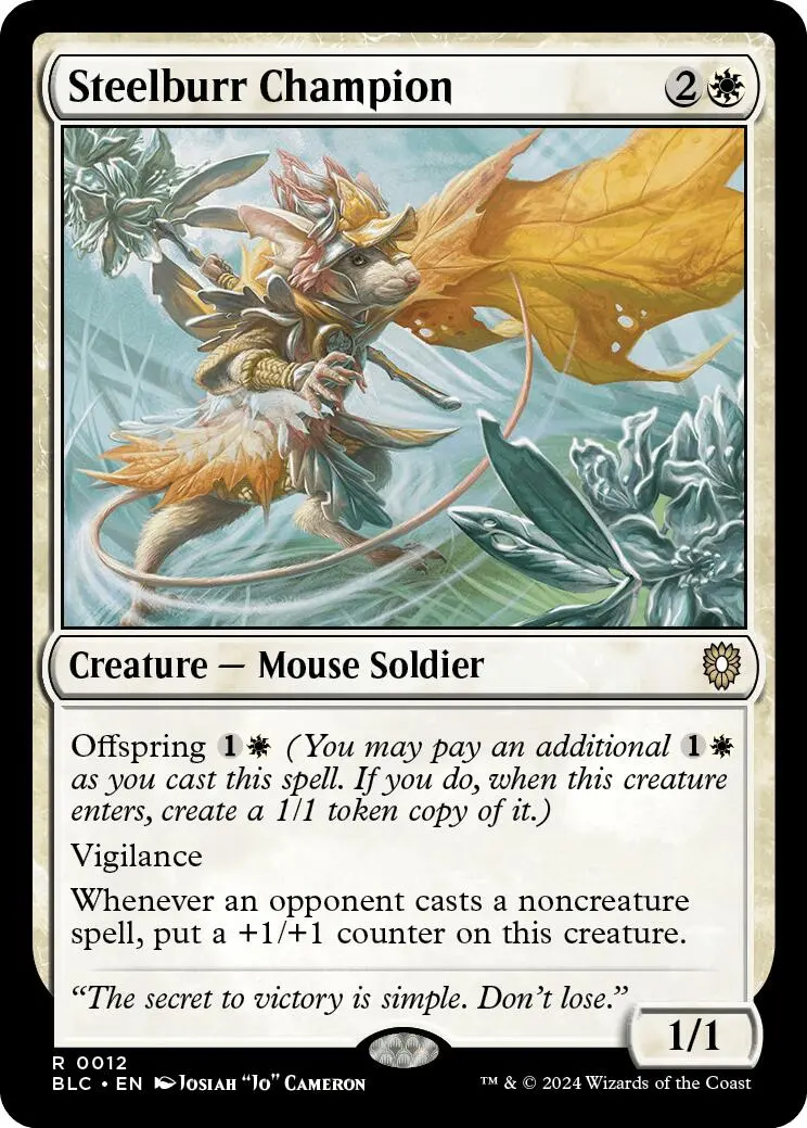 Steelburr Champion [Bloomburrow Commander] 1