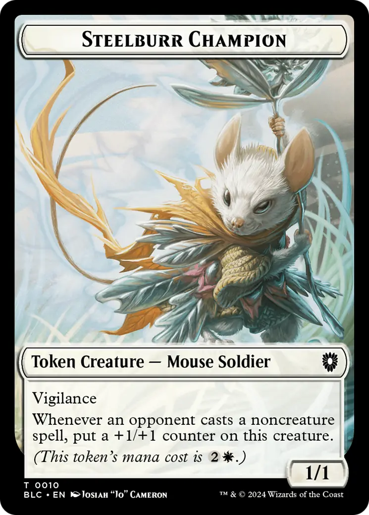 Steelburr Champion // Squid Double-Sided Token [Bloomburrow Commander Tokens] 1