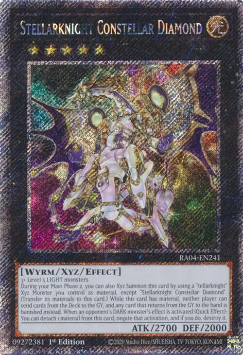 Stellarknight Constellar Diamond [Ra04-En241] Platinum Secret Rare 1