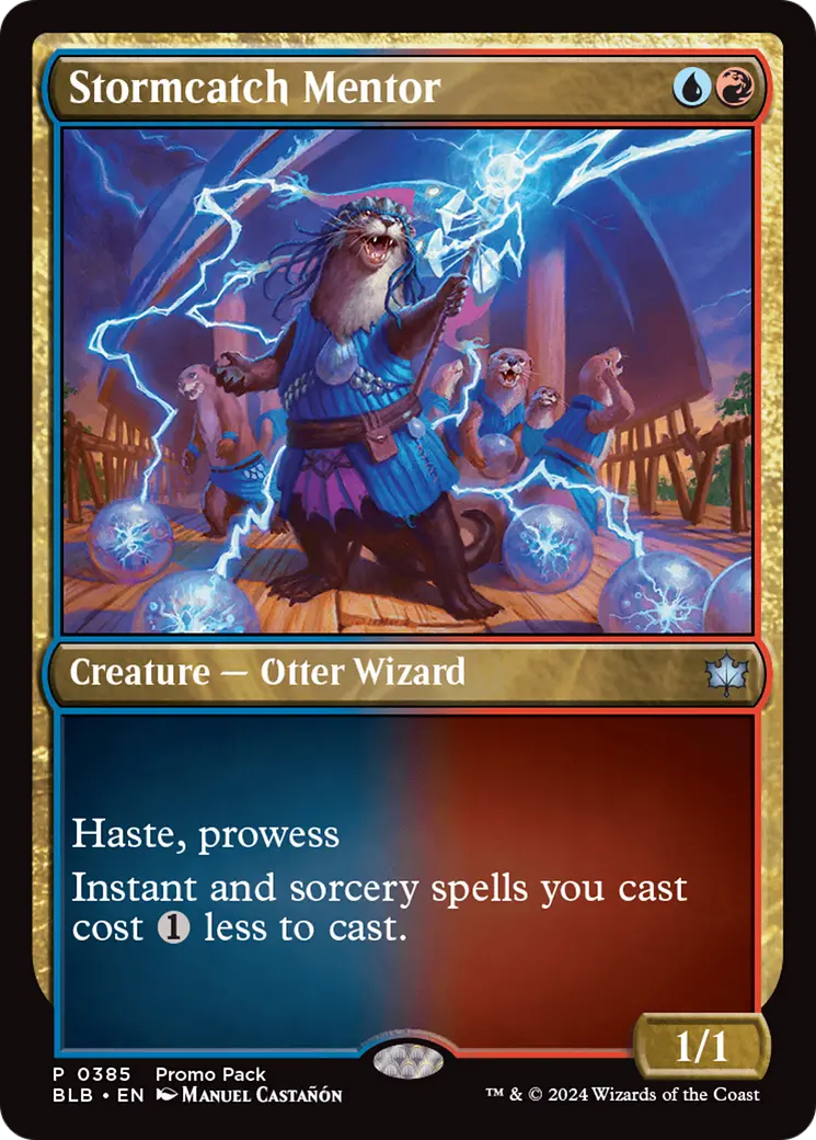 Stormcatch Mentor (Promo Pack) [Bloomburrow Promos] 1