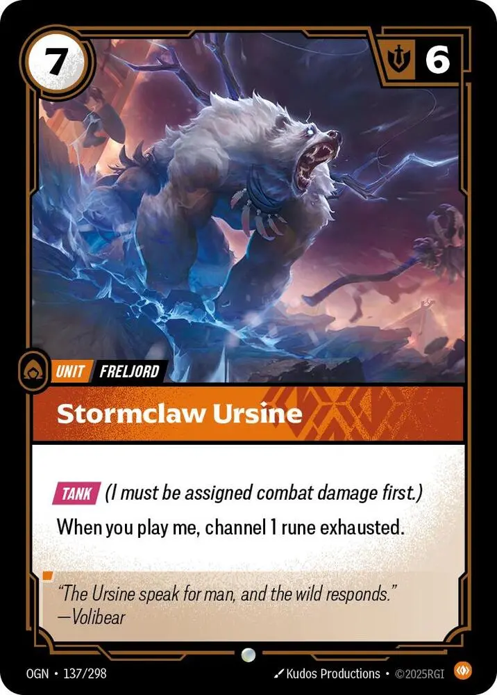 Stormclaw Ursine - Riftbound Organized Play Promotional Cards (Opp) 1