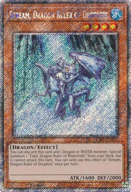 Stream, Dragon Ruler Of Droplets (Platinum Secret Rare) [Ra03-En255] Platinum Secret Rare 1