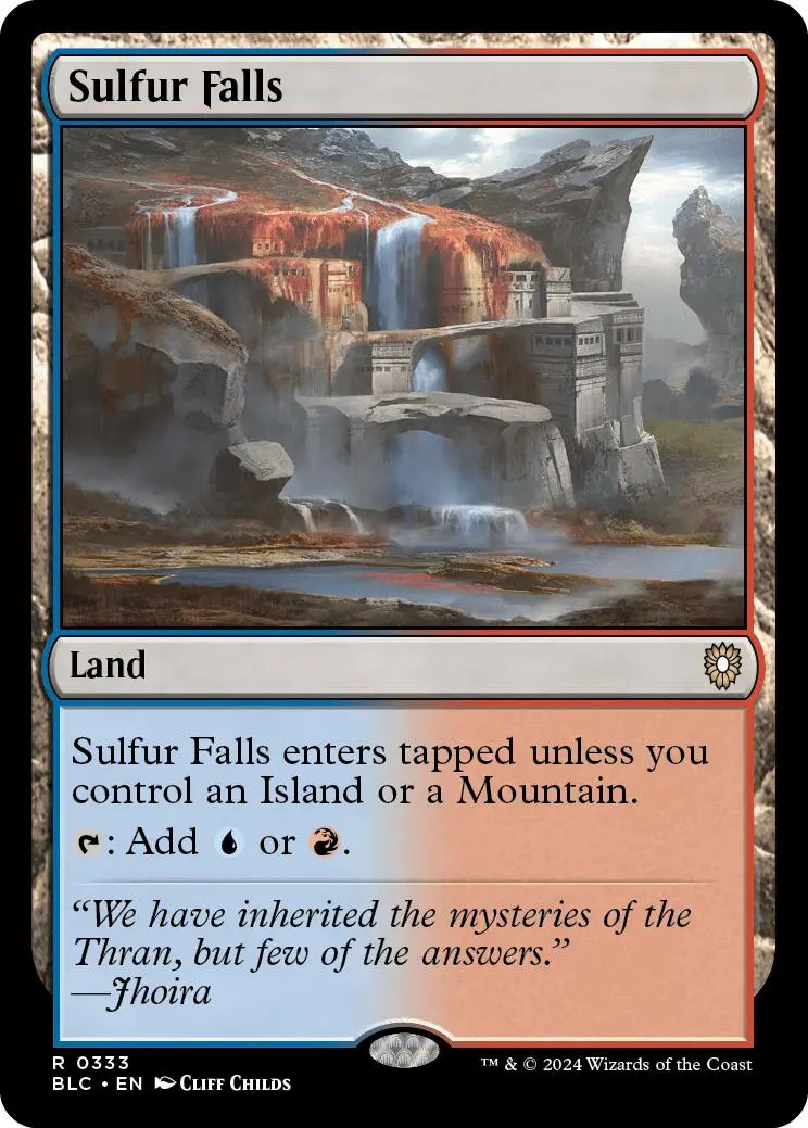 Sulfur Falls [Bloomburrow Commander] 1
